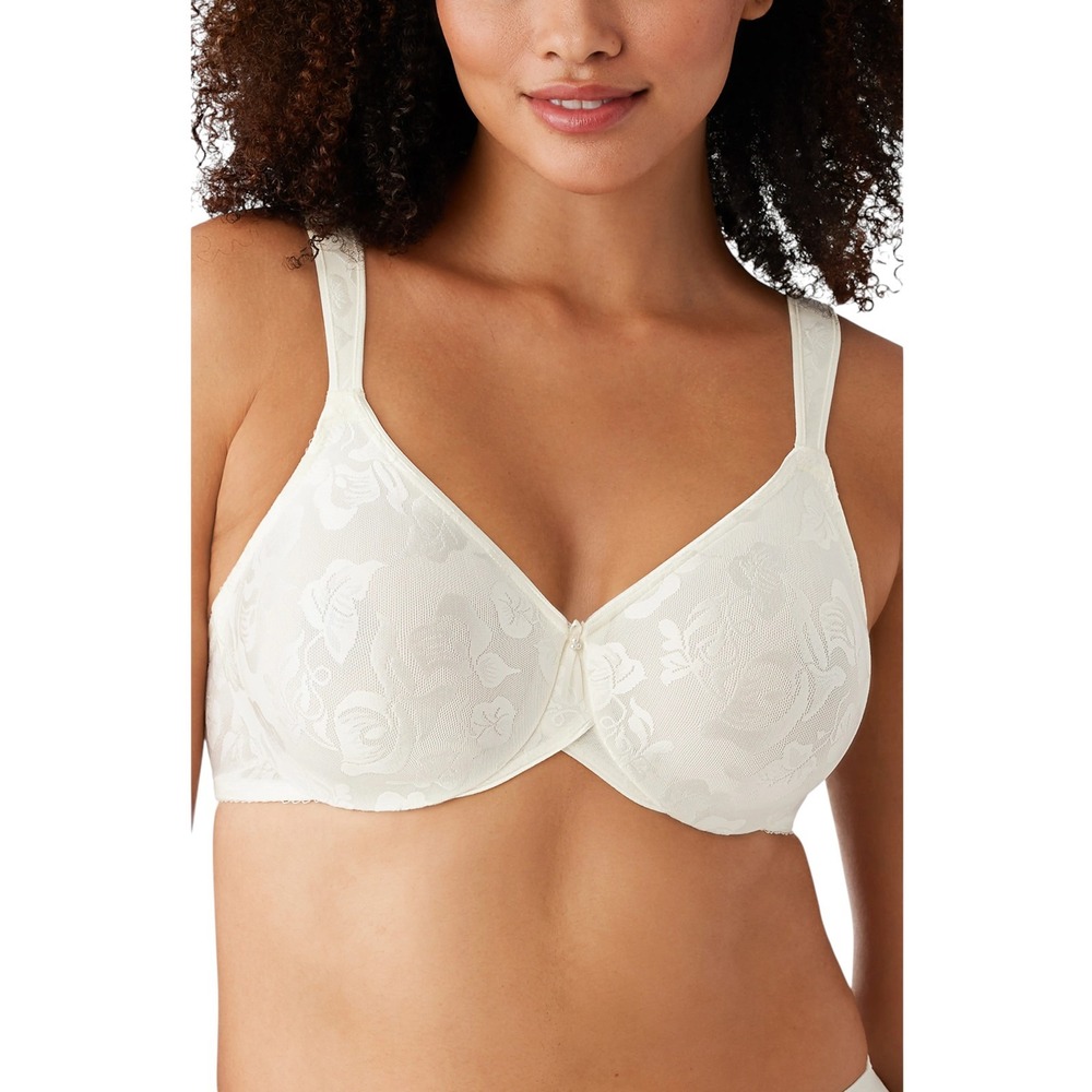 NWT Wacoal Awareness Seamless Underwire Bra 36C Ivory Full Coverage Lace 85567